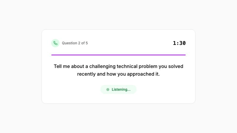 VOX interview question with countdown timer